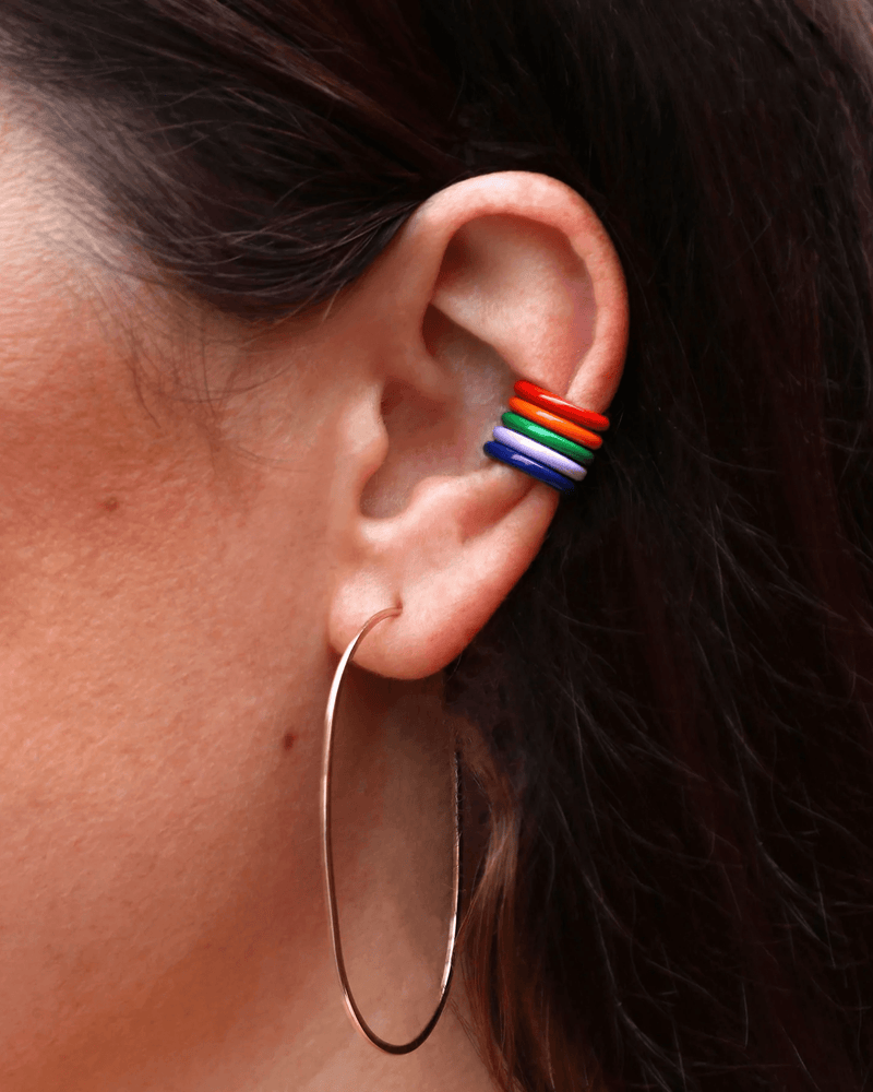 Kris Nations Palette Enamel Ear Cuff in Red Bliss Boutiques