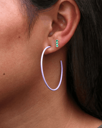 Kris Nations Jewelry Peri Palette Enamel Post Hoop Earrings in Peri