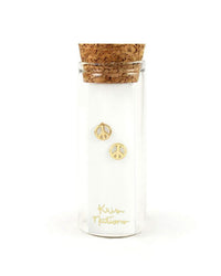 Kris Nations Peace Studs in Silver 
