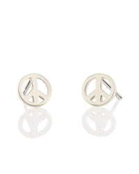 Kris Nations Peace Studs in Silver 