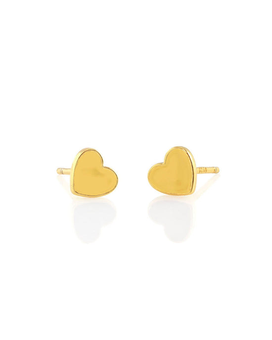 Kris Nations Jewelry Gold / Sunshine Petite Heart Studs in Sunshine