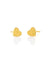 Kris Nations Jewelry Gold / Sunshine Petite Heart Studs in Sunshine