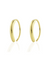 Kris Nations Jewelry 18K Vermeil Round Pull Through Hoop Earrings in 18K Gold Vermeil
