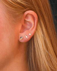 Kris Nations Jewelry Gold Round Rainbow Crystal Stud Earrings