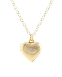 Kris Nations Small Heart Locket in Gold 
