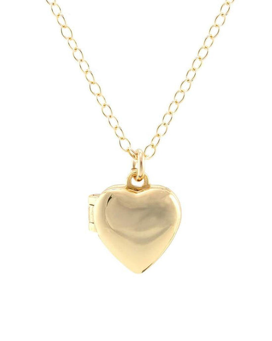 Kris Nations Small Heart Locket in Gold 