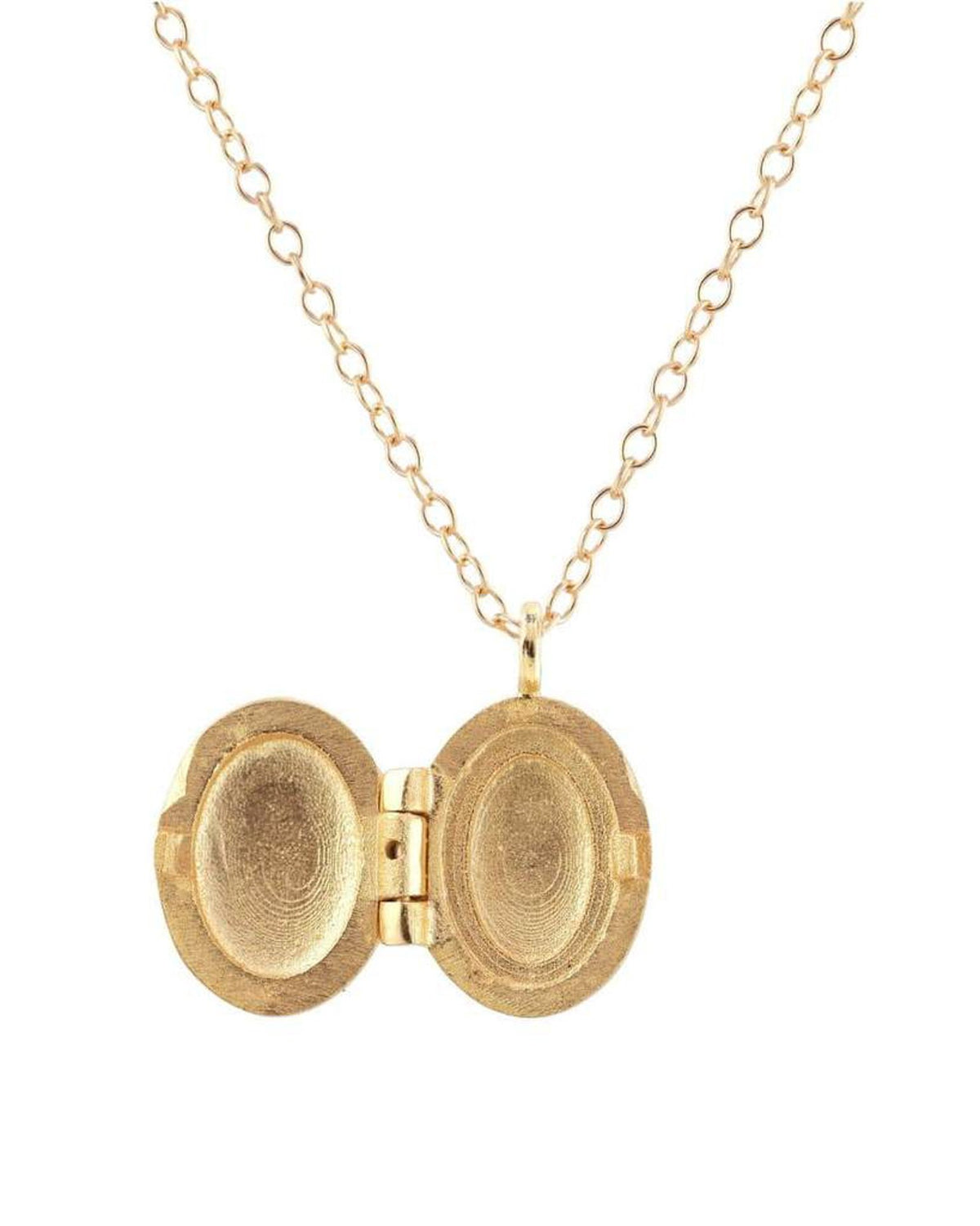 Kris Nations Small Oval Locket in Gold