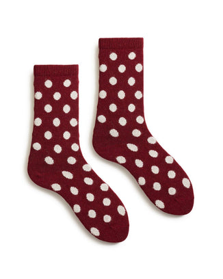 lisa b. Accessories Sumac Dot Socks in Sumac