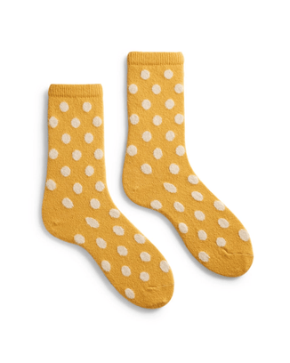Lisa B. Accessories Yellow Dot Socks in Yellow