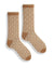 lisa b. Accessories Camel Medallion Crew Socks in Camel