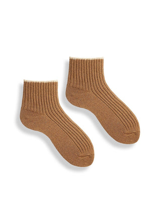 lisa b. Accessories Camel Tipped Rib Shortie in Camel