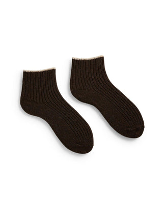 Lisa B. Accessories Espresso Tipped Rib Shortie in Espresso