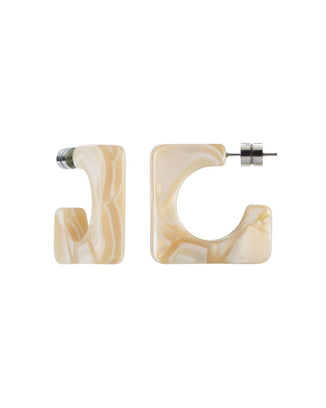 Machete Jewelry Ivory / O/S Atlas Hoops in Ivory