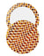 Machete Accessories Tortoise Checker Circle Mirror in Tortoise Checker