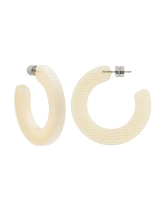 Machete Jewelry Cream Dot Kate Hoops in Cream Dot