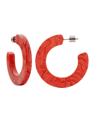 Machete Jewelry Poppy Kate Hoops in Poppy