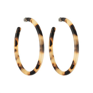 Machete Jewlery Blonde Tortoise Large Hoops in Blonde Tortoise