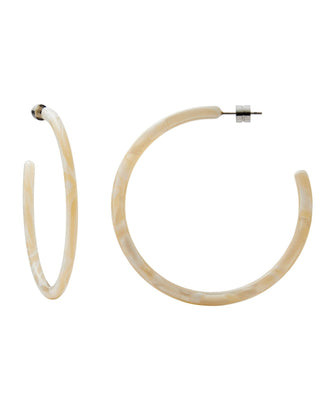 Machete Accessories Ivory Large Hoops in Ivory