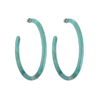 Machete Jewlery Jadeite Large Hoops in Jadeite