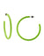 Machete Jewelry Neon Green Large Hoops in Neon Green