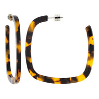 Machete Large Square Hoops in Classic Tortoise 