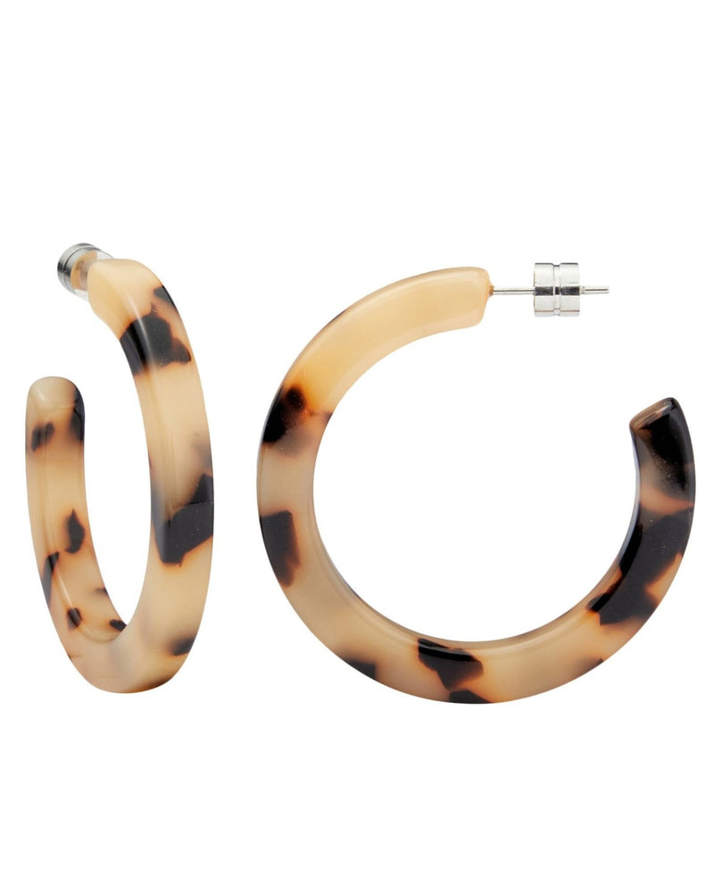 Machete Jewelry Blonde Tortoise / O/S Midi Hoops in Blonde Tortoise