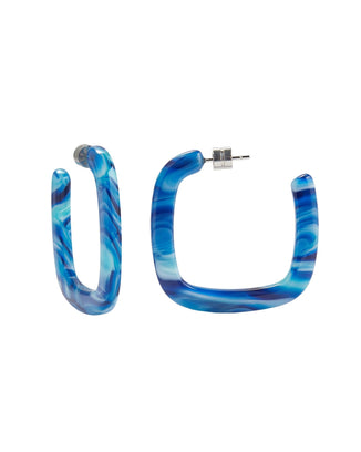 Machete Jewelry Capri Midi Square Hoops in Capri