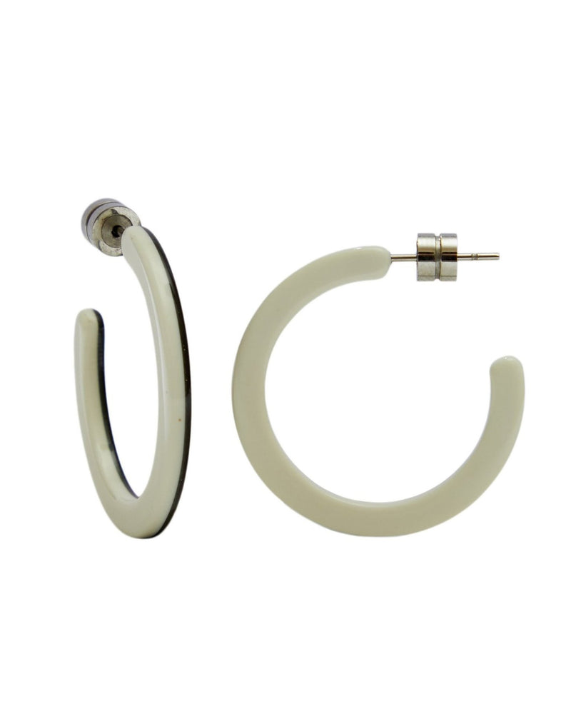 Machete Jewelry Black & White / O/S Mini Hoops in Black & White