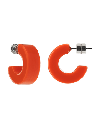 Machete Jewelry Bright Orange Muse Hoops in Bright Orange
