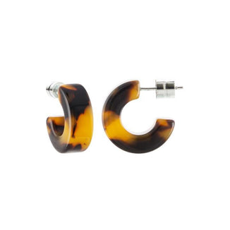 Machete Jewlery Classic Tortoise Muse Hoops in Classic Tortoise