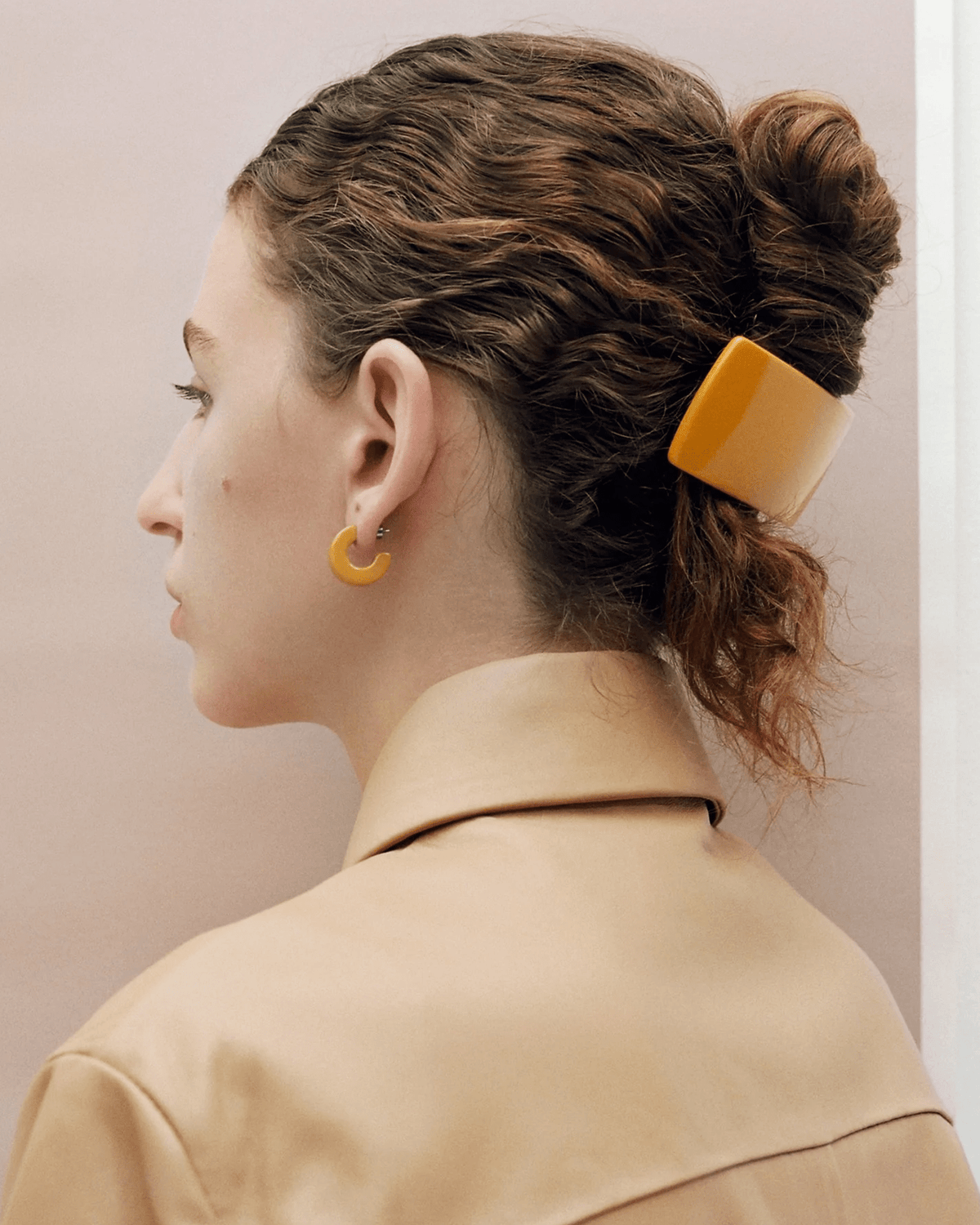 Machete Jewelry Ochre Muse Hoops in Ochre