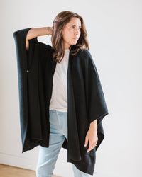 Margaret O'Leary Cashmere Cape in Black 