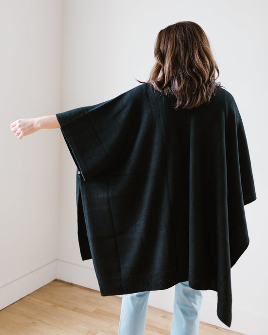 Margaret O'Leary Cashmere Cape in Black 