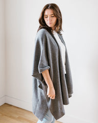 Margaret O'Leary Clothing Cashmere Cape in Pewter