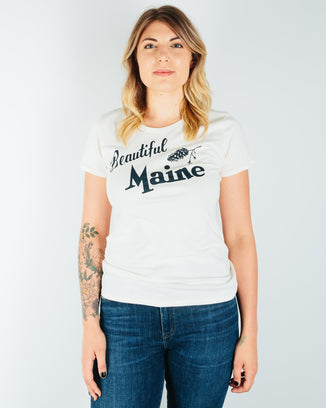 Milo in Maine Clothing Off White / XS Beautiful Maine Short Sleeve Crew