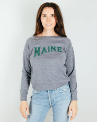Milo in Maine Clothing Camp Maine Raglan Pullover in Athletic Gray