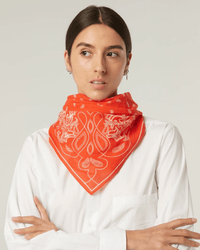 Mois Mont Accessories Poppy Red Cttn Bandana in Poppy Red