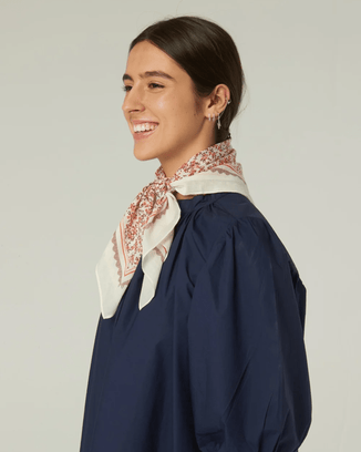 Mois Mont Accessories Natural Floral Branch Bandana in Natural