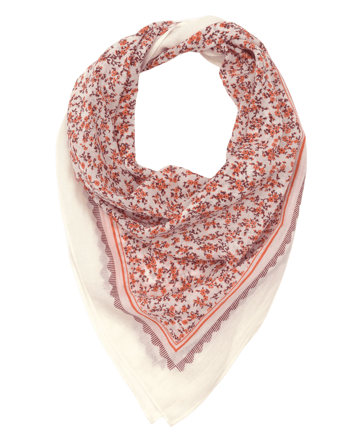 Mois Mont Accessories Natural Floral Branch Bandana in Natural