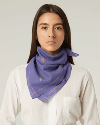Mois Mont Accessories Pansy Blue Icon Bandana in Pansy Blue