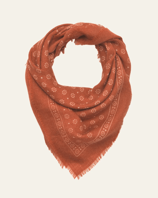 Mois Mont Accessories Rust No 608 Wool Bandana in Rust