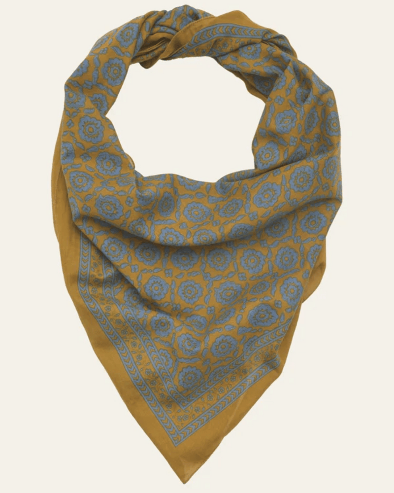 Mois Mont Accessories Wood No 612 Floral Bandana in Wood