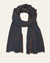 Mois Mont Accessories Navy Blue No 641 Solid Wool Scarf in Navy Blue