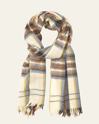 Mois Mont Accessories Multicolor No 644 Wool Plaid Scarf in Multicolor