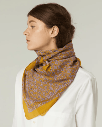 Mois Mont Accessories Ochre Paisley Bandana in Ochre