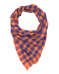 Mois Mont Accessories Poppy Red Plaid Bandana in Poppy Red