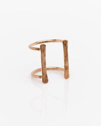 Nashelle Double Bar Ring in Gold 