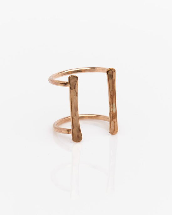 Nashelle Double Bar Ring in Gold 