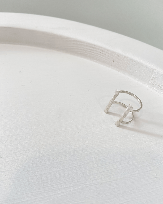 Nashelle Double Bar Ring in Silver 