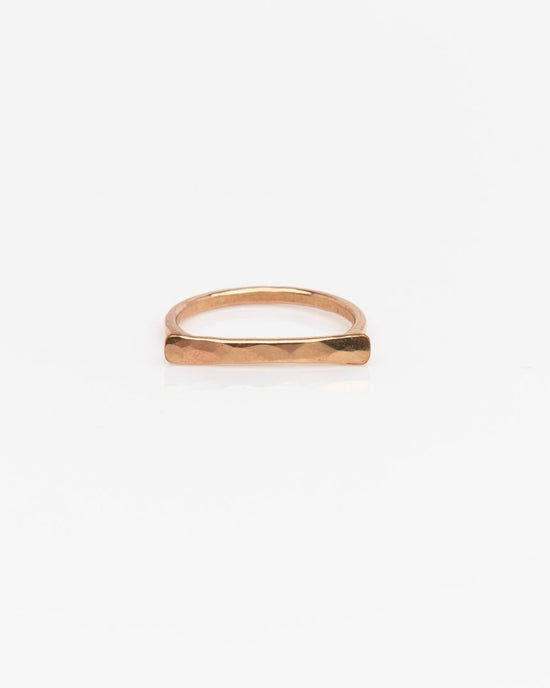Nashelle Faceted Bar Ring in Gold 